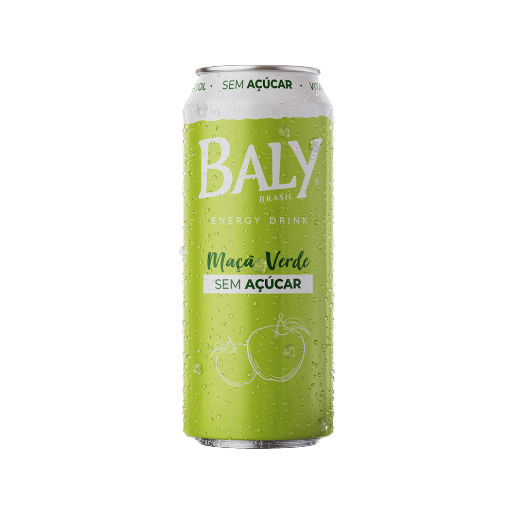 Energetico Baly Lata Maça Verde S/ Açúcar 6X473Ml