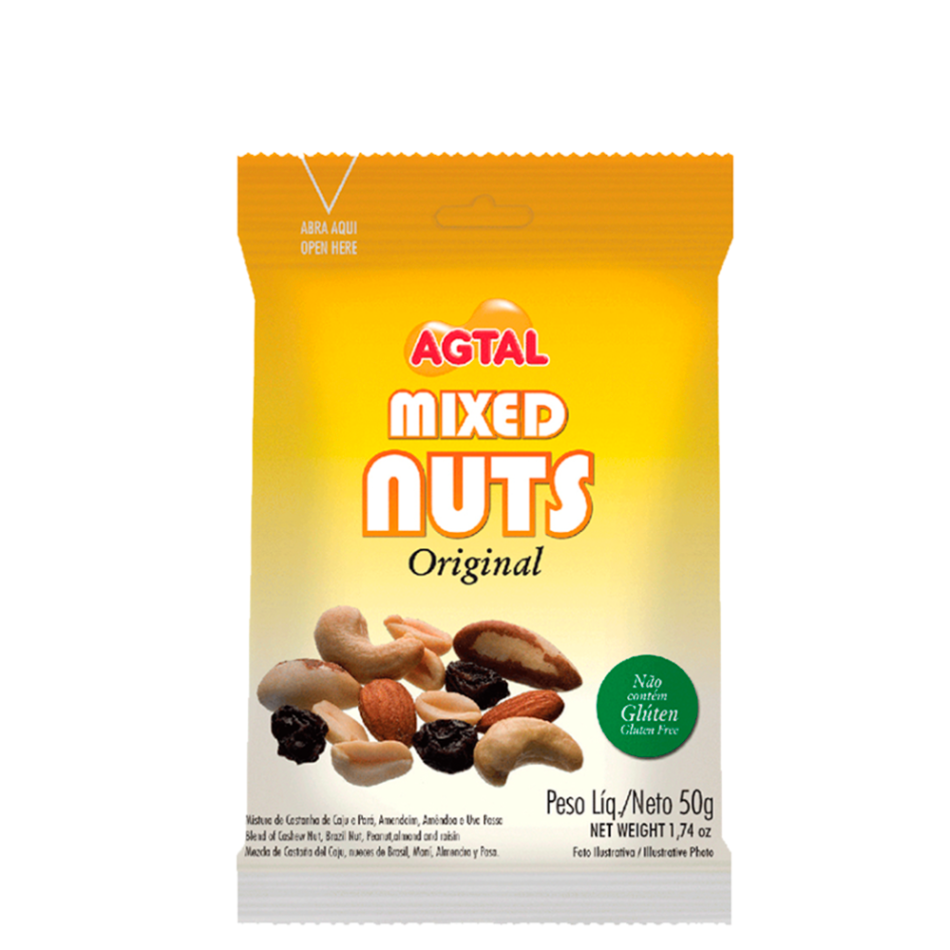 Mixed Nuts Agtal 50g Rika Distribuidora